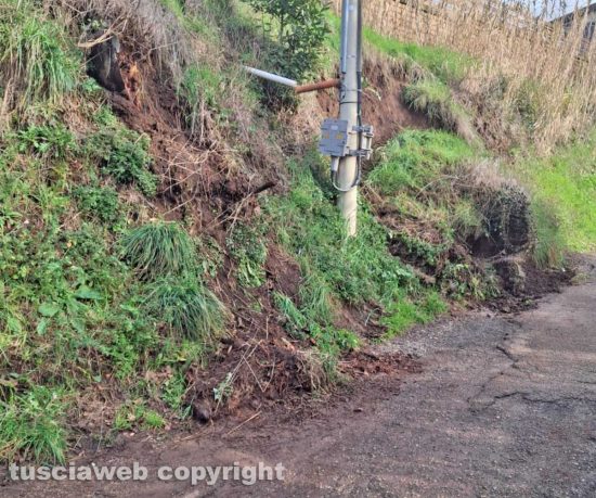 Viterbo - Frana strada Pian di Legname