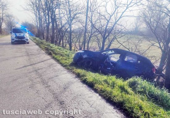 Viterbo - Incidente in strada Ombrone