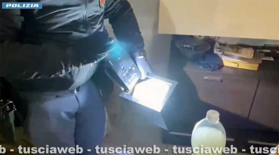 Operazione di polizia - Sequestro di droga a Bagnoregio