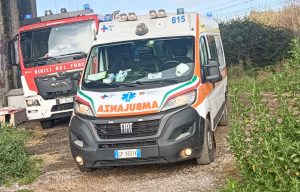 Intervento dei vigili del fuoco e 118