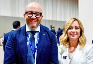 Mauro Rotelli e Giorgia Meloni