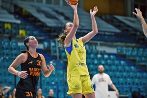 Elettra Paco nel match di andata contro JR Basket Roma