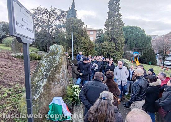 Viterbo - Inaugurato il cippo in ricordo di Raffaele Giorni, a trent’anni dall’uccisione
