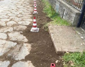 Montefiascone - Gli scavi per la fibra ottica