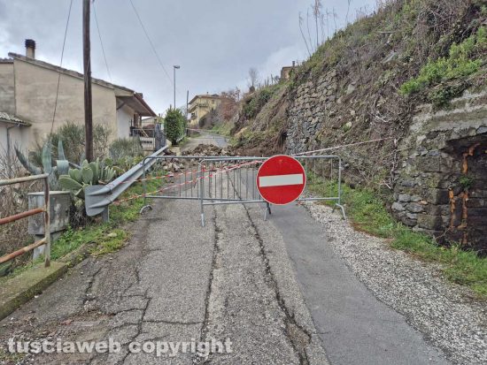 Montefiascone - La frana in via Gevi