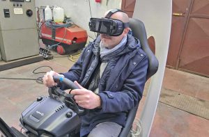 Viterbo - Lupidi (Cna) al simulatore di guida