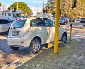 Viterbo - Tamponamento su viale Trieste