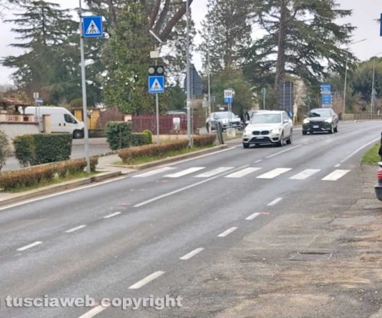 Acquapendente - Anziana investita - Il luogo dell'incidente