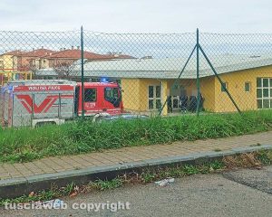 Viterbo - Vigili del fuoco all'asilo nido di Santa Barbara