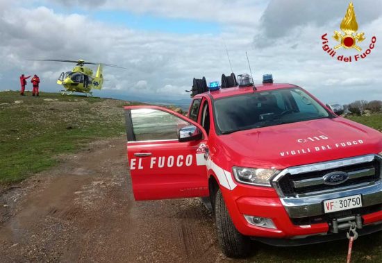 Vigili del fuoco ed elisoccorso