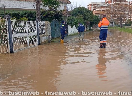 Strade allagate a Tarquinia lido