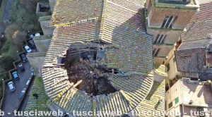 Capranica - Crollo del tetto della chiesa di San Giovanni