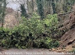 Roccalvecce - La frana su strada Magugnano
