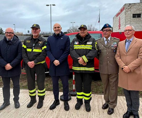 Viterbo - L'inaugurazione della nuova sede dei vigili del fuoco - Mauro Rotelli e Emanuele Prisco