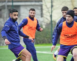 L'allenamento di rifinitura dei gialloblù della Viterbese