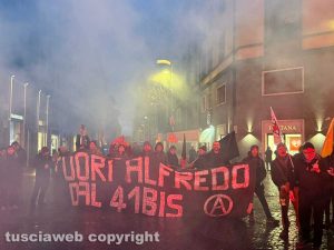Viterbo - La manifestazione pro Palestina e contro il 41 bis