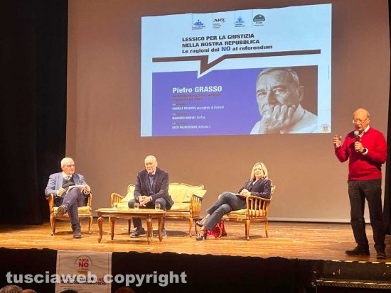Maurizio Ridolfi, Pietro Grasso, Daniela Preziosi e Enzo Palmisciano 