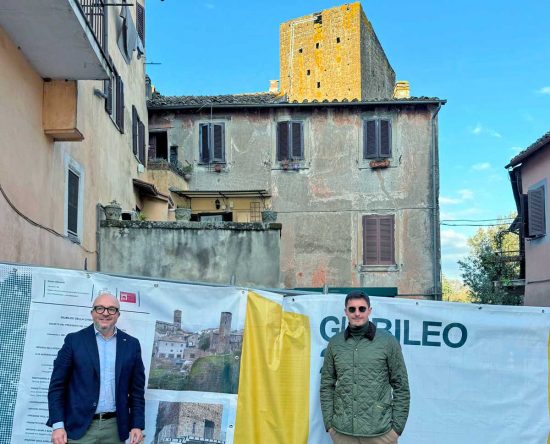 Sutri - Mauro Rotelli e Matteo Amori - Al via il restauro della Torre Fortebracci