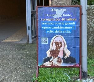 Viterbo - Manifesti FdI strappati
