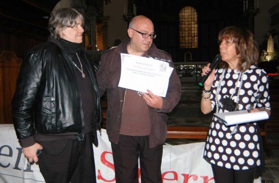 A sinistra il regista e compositore Al Festa