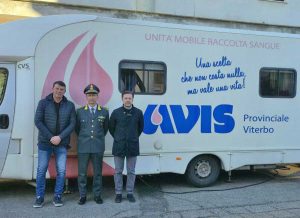 Viterbo - Iniziativa Avis al comando della guardia di finanza
