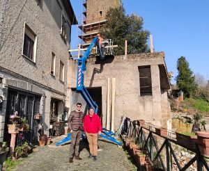 Sutri - I lavori di riqualificazione dell'ex mattatoio - Il sindaco Matteo Amori