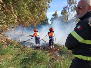 Tarquinia - Aeopc - Incendio in località Pantano