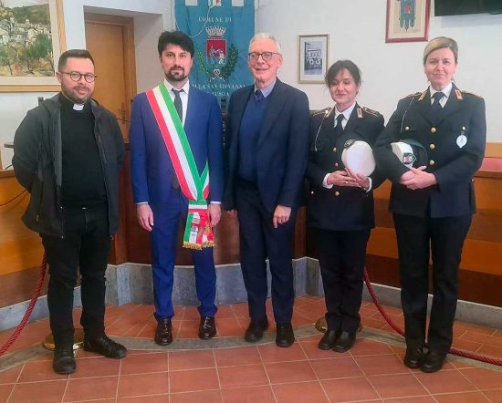 Villa San Giovanni in Tuscia - Il sindaco Fabio Latini e il prefetto Sergio Pomponio