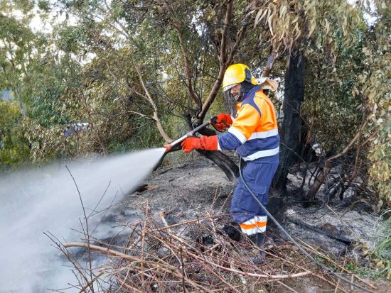 Tarquinia - Aeopc - Incendio in località Pantano