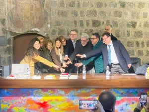 Il concorso-convegno “La storia ci guida”, svolto a Viterbo il 13 e 14 marzo e dedicato al professor Mauro Emilio D’Eufemia - La sindaca Chiara Frontini e l''assessore Alfonso Antoniozzi