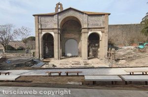 Viterbo - I lavori all'ex chiesa delle Fortezze