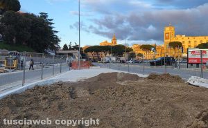 Viterbo - I lavori in piazza Martiri d'Ungheria
