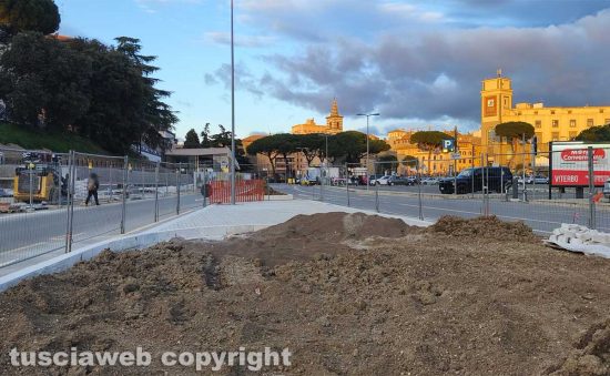 Viterbo - I lavori in piazza Martiri d'Ungheria