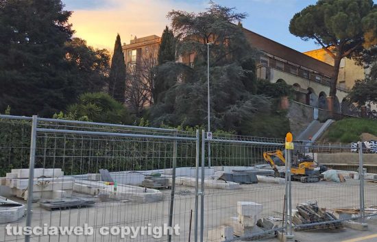 Viterbo - I lavori in piazza Martiri d'Ungheria