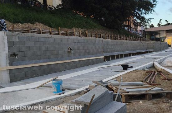 Viterbo - I lavori in piazza Martiri d'Ungheria
