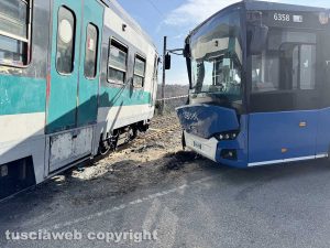 Soriano nel Cimino - Scontro pullman-treno