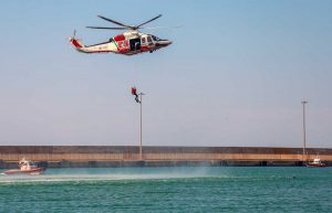Civitavecchia - Guardia costiera - Una simulazione di un salvataggio in mare