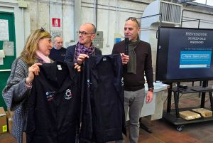 La professoressa Fabiana Sabino, il dirigente Luca Damiani e il segretario Cna Attilio Lupidi