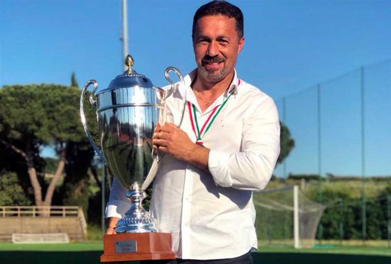 Mister Forti, tecnico del Montalto, unica squadra della Tuscia ad aver vinto la Coppa Italia di Promozione nel 2018