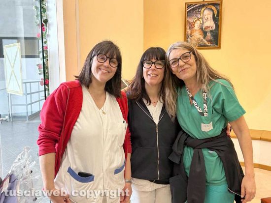 Sara Cannas, Carla Fortuni e Simona Robazza del team accoglienza sanitaria pronto soccorso ospedale Santa Rosa