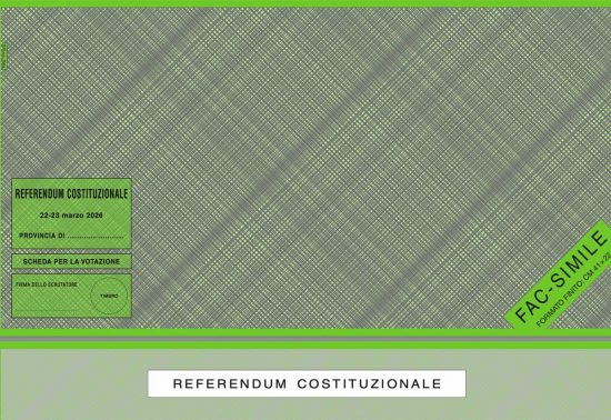 Referendum giustizia - La scheda elettorale