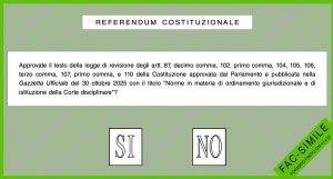 Referendum giustizia - La scheda elettorale