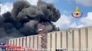 Bagnoregio - Incendio allo stabilimento ex Alta