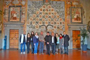 Tarquinia - Un momento della visita al palazzo comunale