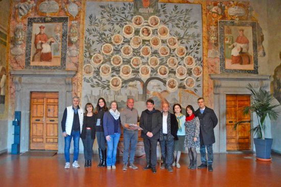 Tarquinia - Un momento della visita al palazzo comunale