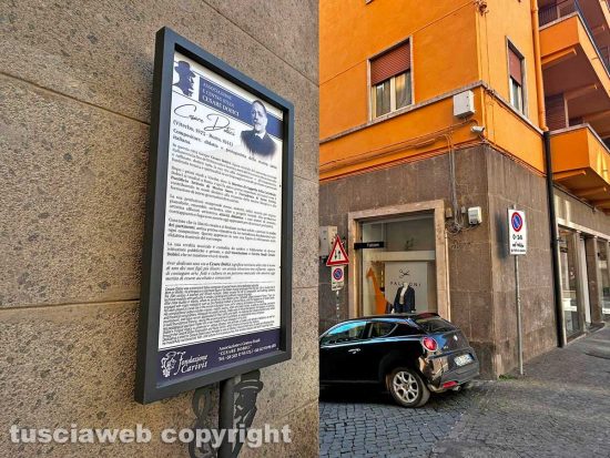 Viterbo - Pannello illustrativo Cesare Dobici
