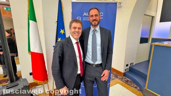 Marco Casini, segretario generale dell'Autorità di bacino distrettuale dell'Appennino centrale, e Vincenzo Gregori, direttore generale del del Consorzio di bonifica Etruria Meridionale e Sabina
