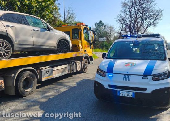 Vetralla - Scontro violento tra quattro auto sulla Cassia sud