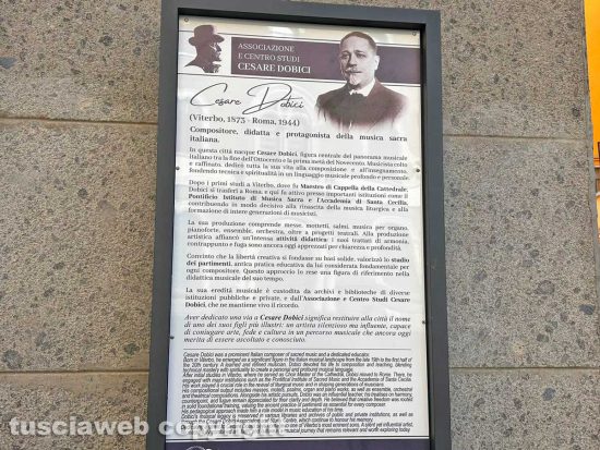 Viterbo - Pannello illustrativo Cesare Dobici