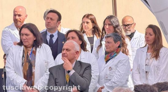 Il dottor Ivano Mattozzi all'inaugurazione della casa della salute di Bagnoregio